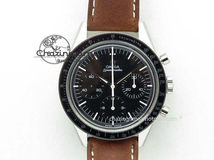 0227 HighQuality Seamaster 300M Chronometer SS Black OMF 1:1 Best Edition on SS Bracelet A2824 (Black Balance Wheel) V 7954